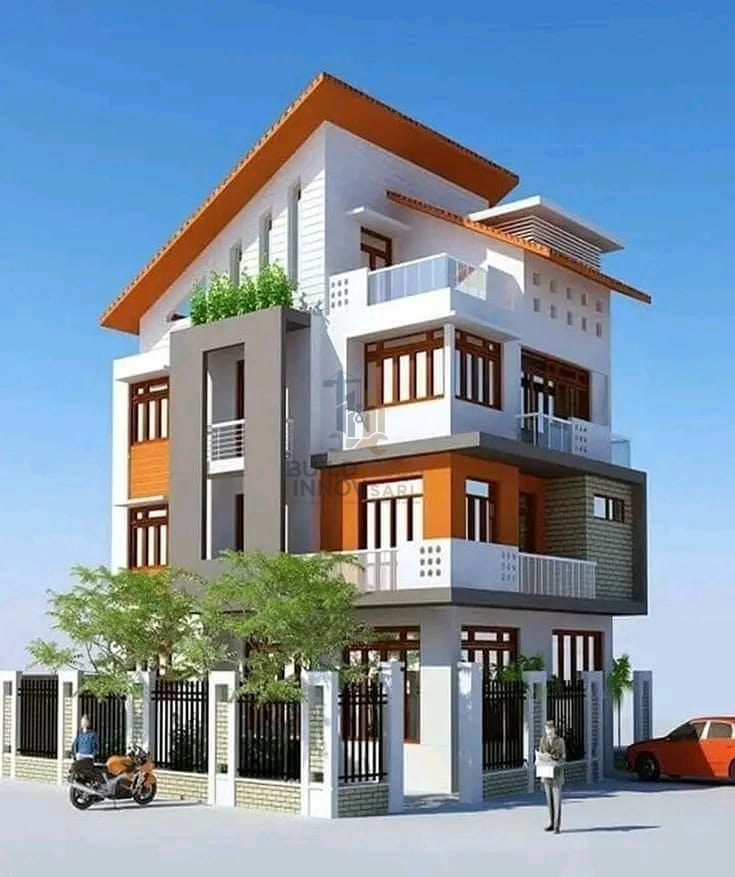 Villa moderne rendu 3D