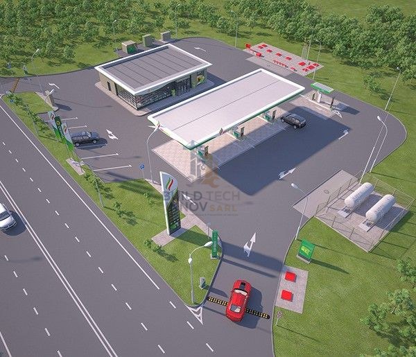 Station service rendu 3D